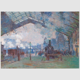 Papier Mousseline La gare Saint-Lazare, Monet