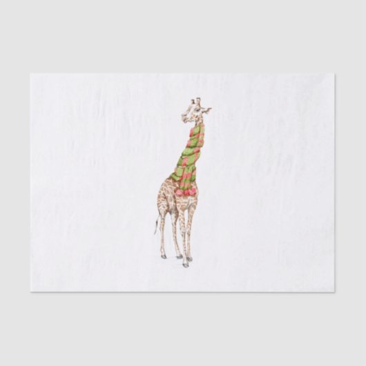 Papier Mousseline La girafe dans une écharpe (Recto)