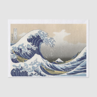 Papier Mousseline La Grande Vague de Kanagawa de Hokusai (1760-1849)