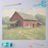 Papier Mousseline La grange rouge, l'Amérique classique (Artisanat)