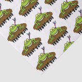 Papier Mousseline La grenouille règle drôle dessin de grenouille ver (Détail)