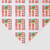 Papier Mousseline La Guyane selon Macron est une île (Détail)