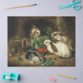 Papier Mousseline La joyeuse famille des lapins par Alfred Richar (Artisanat)