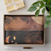 Papier Mousseline La Lune d'Halloween et le découpage Citrouille (Cadeau)