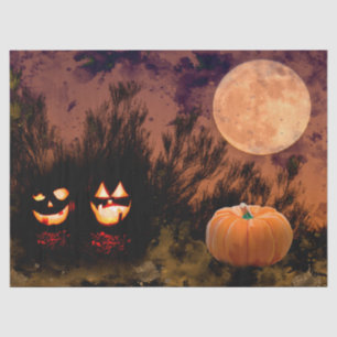Papier Mousseline La Lune d'Halloween et le découpage Citrouille