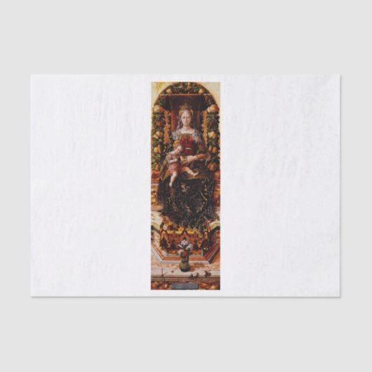 Papier Mousseline La Madonna della Candeletta par Carlo Crivelli (Recto)