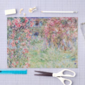 Papier Mousseline La maison dans le jardin rose de Claude Monet, (Artisanat)