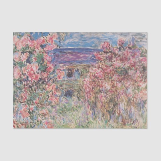 Papier Mousseline La Maison des Roses par Claude Monet (Recto)