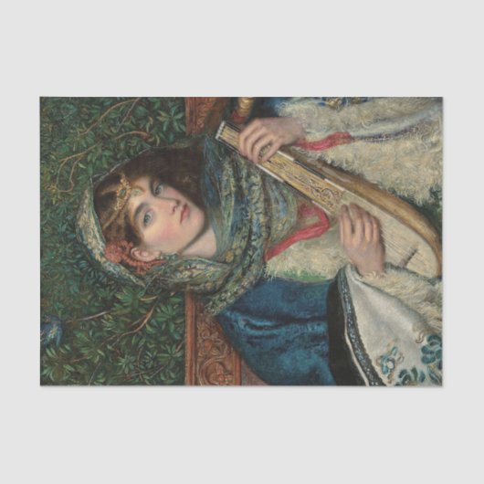 Papier Mousseline La mandoline par James Smetham (Recto)