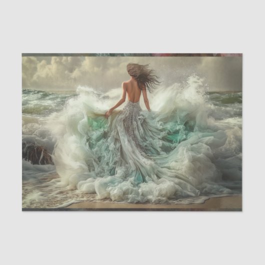 Papier Mousseline La mer devient elle (Recto)