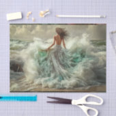 Papier Mousseline La mer devient elle (Artisanat)