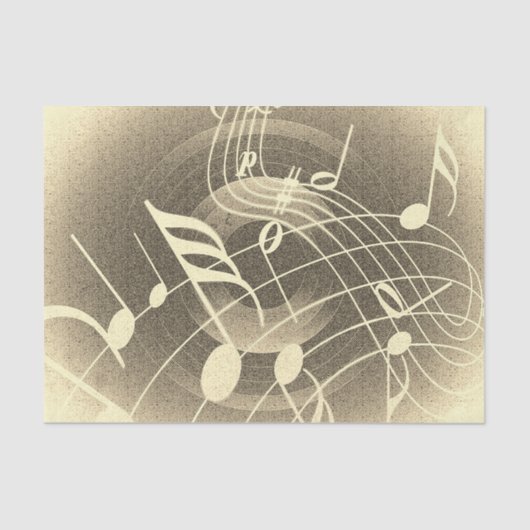 Papier Mousseline La musique est omniprésente, note le motif aux cou (Recto)