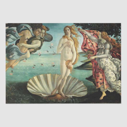 Papier Mousseline La naissance de Vénus par Sandro Botticelli (Recto)