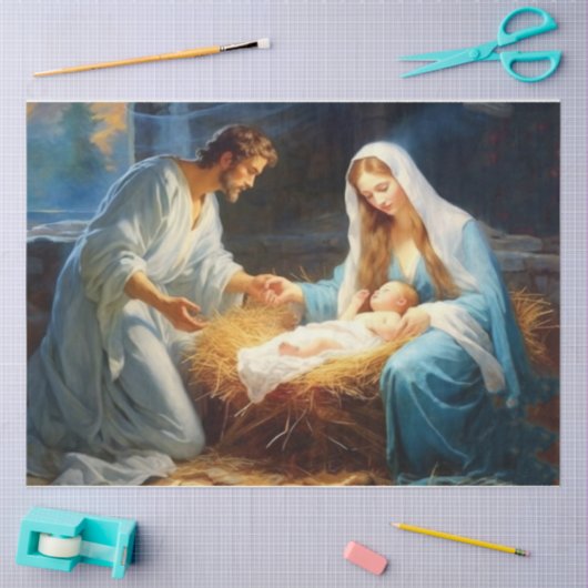 Papier Mousseline La naissance des sauveurs (Artisanat)