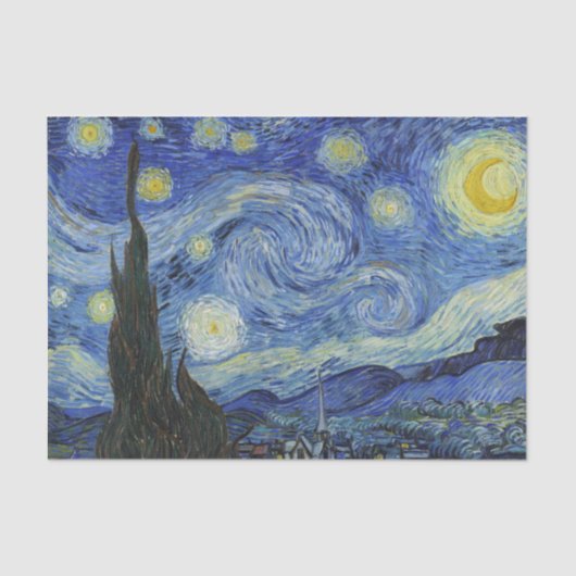 Papier Mousseline La nuit étoilée de Van Gogh (Recto)