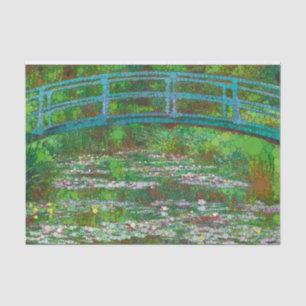 Papier Mousseline La passerelle japonaise par After Claude Monet