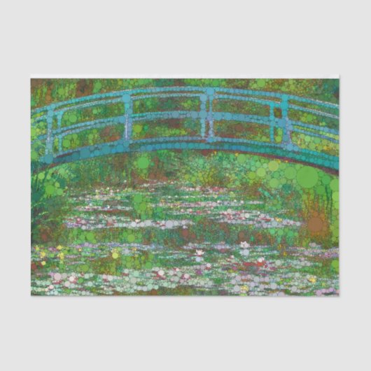 Papier Mousseline La passerelle japonaise par After Claude Monet (Recto)
