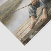 Papier Mousseline La patience de Riverside Serenity Young Angler (Détail)