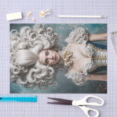 Papier Mousseline La perruque en poudre Charlotte Rococo French Deco (Artisanat)