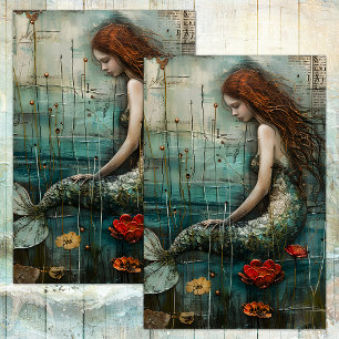 PAPIER MOUSSELINE LA PETITE SIRENE DECOUPAGE