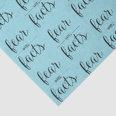 Papier Mousseline La peur déteste les faits | Slogan 12 pas bleu (Détail)