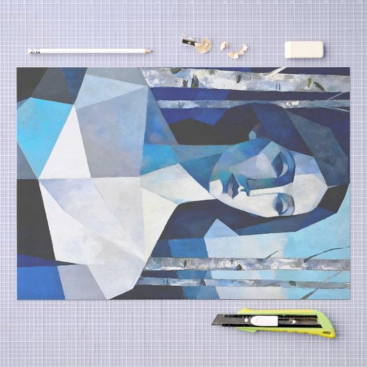 Papier Mousseline La Pose de « Caelith » – Un Portrait Abstrait (Artisanat)