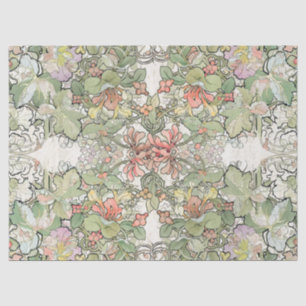 Papier Mousseline La rose trémière de Nouveau d'art de Mucha fleurit