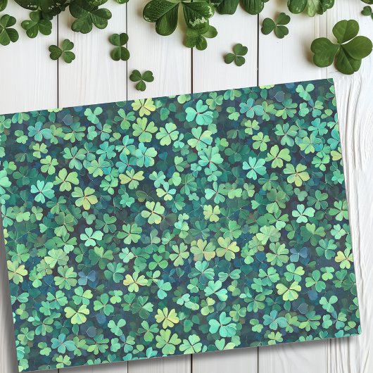 Papier Mousseline La Saint-Patrick Shamrock Vert Trèfle