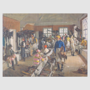 Papier Mousseline La salle d'habillage des Jockeys à l'hippodrome d'