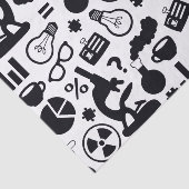 Papier Mousseline La Science pour le motif de scientifique (noir et (Détail)