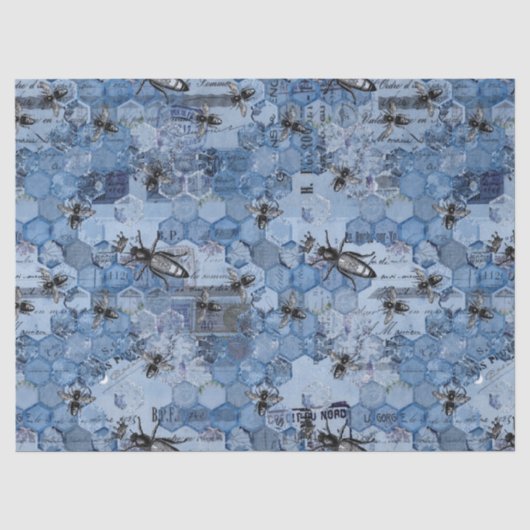 Papier Mousseline La série Blue Bee Design 2 (Recto)