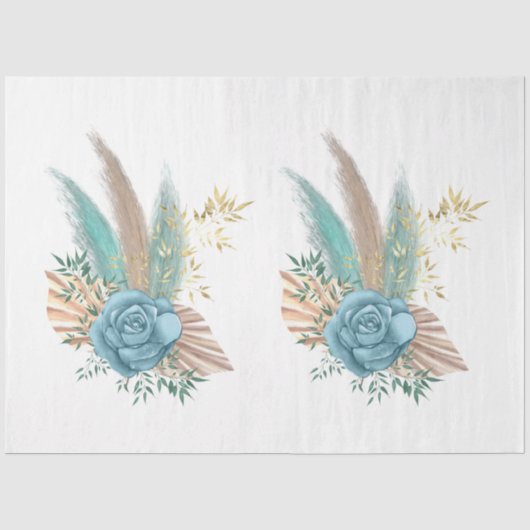 Papier Mousseline La série Boho Bouquet Design 6 (Recto)