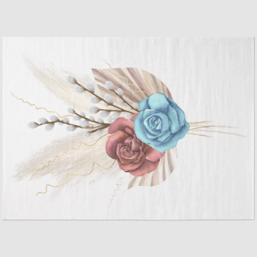 Papier Mousseline La série Boho Bouquet Design 9 (Recto)