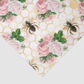 Papier Mousseline La série des abeilles roses et or Design 17 Tissue (Détail)