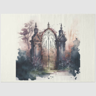 Papier Mousseline La série Porte de cimetière gothique Design 3