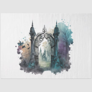Papier Mousseline La série Porte de Cimetière Gothique Design 4