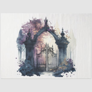 Papier Mousseline La série Porte de cimetière gothique Design 9
