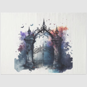 Papier Mousseline La Série Porte de Cimetière Gothique Dessin 5