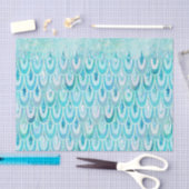 Papier Mousseline La sirène brillante turquoise bleue mesure des (Artisanat)