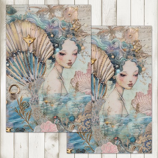 PAPIER MOUSSELINE LA SIRÈNE ÉTHÉRÉE DÉCOUPÉE
