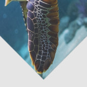 Papier Mousseline La tortue de mer dans l'océan (Détail)