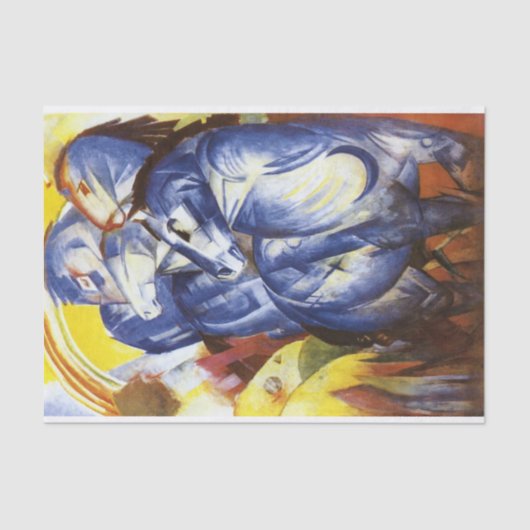 Papier Mousseline La Tour des Chevaux Bleus par Franz Marc (Recto)