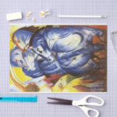Papier Mousseline La Tour des Chevaux Bleus par Franz Marc (Artisanat)