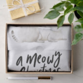 Papier Mousseline La typographie de Meowy Christmas Cute Kitty Cat (Cadeau)