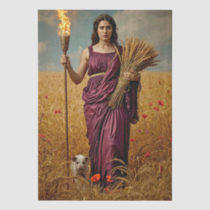 Papier Mousseline La veille d'automne de Déméter – Un portrait affli