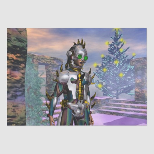 PAPIER MOUSSELINE LA VEILLE D'UN CYBORG DU NOUVEL AN (Recto)