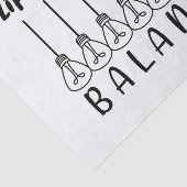 Papier Mousseline La vie, c'est l'équilibre de l'inspiration de moti (Détail)