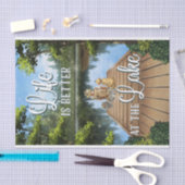 Papier Mousseline La vie est meilleure au lac (Artisanat)