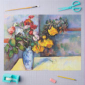 Papier Mousseline La vie morte avec des fleurs dans un Vase, Paul Ce (Artisanat)