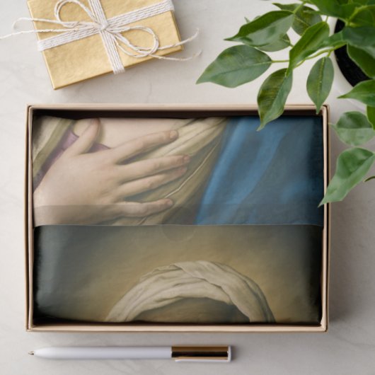 Papier Mousseline La Vierge à la prière (Cadeau)